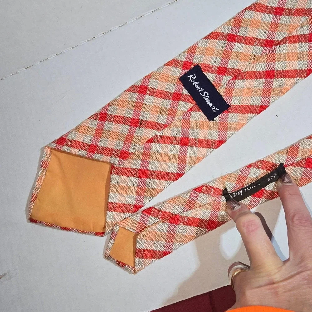 Vintage‎ Orange & Red Robert Steward Dayton's Neck Tie